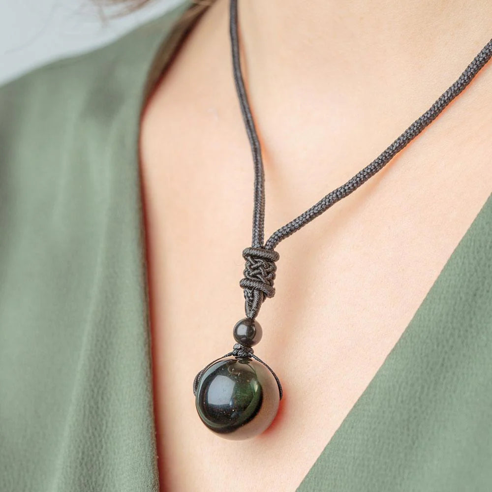 Obsidian Stone Necklace