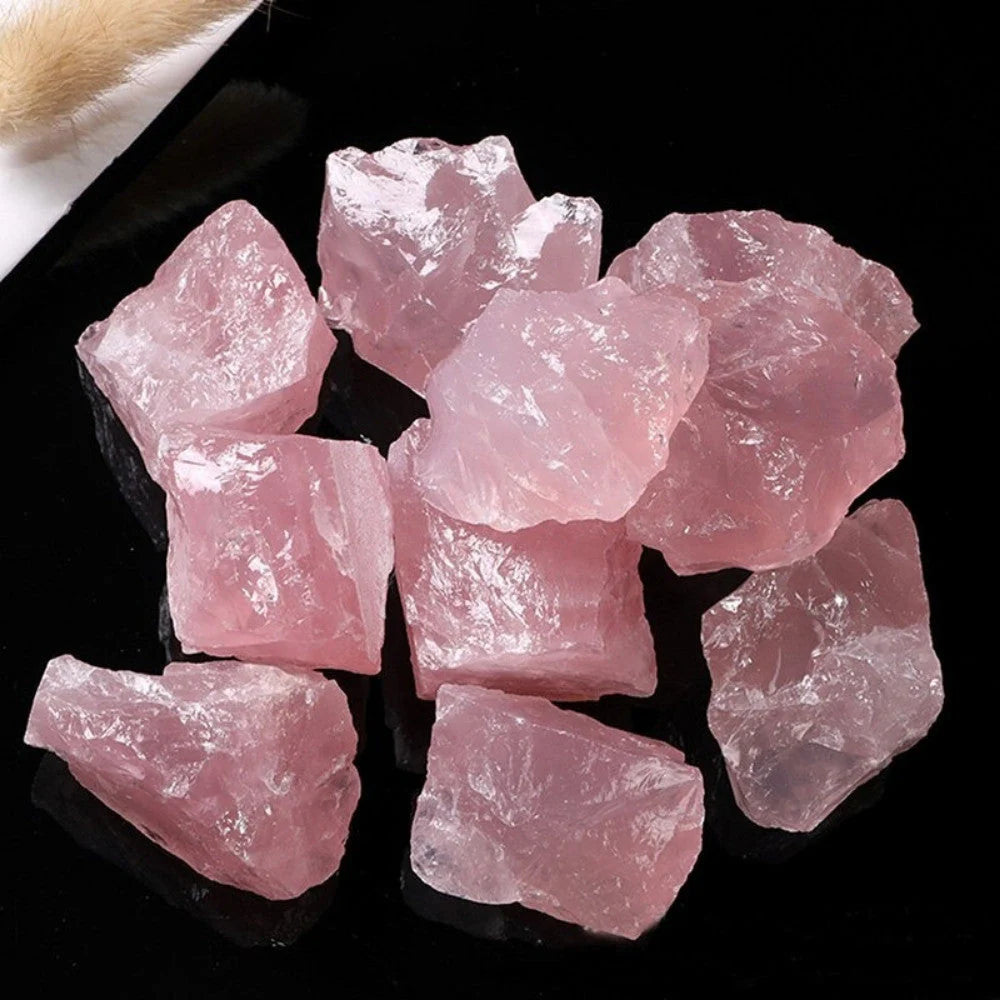 Natural Pink Rose Quartz Crystals