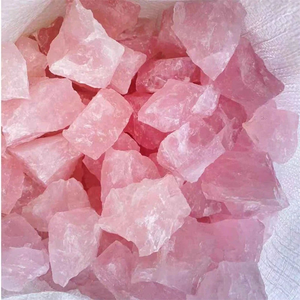 Natural Pink Rose Quartz Crystals